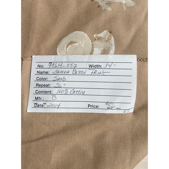 Brunschwig & Fils "Samoa Cotton Print" fabric vintage swatch 28 x 35 - Picture 4 of 5